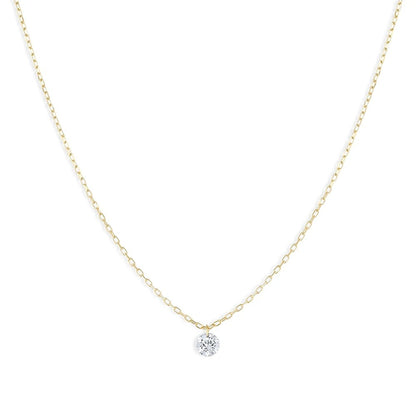 AUKSINĖ GRANDINĖLĖ SU APVALIU CIRKONIU