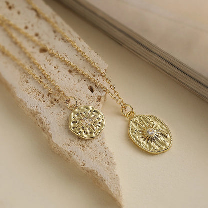 AUKSINĖ GRANDINĖ SU APVALIU PAKABUKU