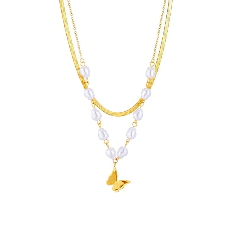 AUKSINĖ GRANDINĖ SU DRUGELIO PAKABUKU